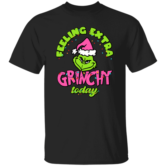 Feeling Extra Grinchy Today, Pink Grinchmas, Green Grinch, Merry Christmas, Trendy Christmas Unisex T-Shirt