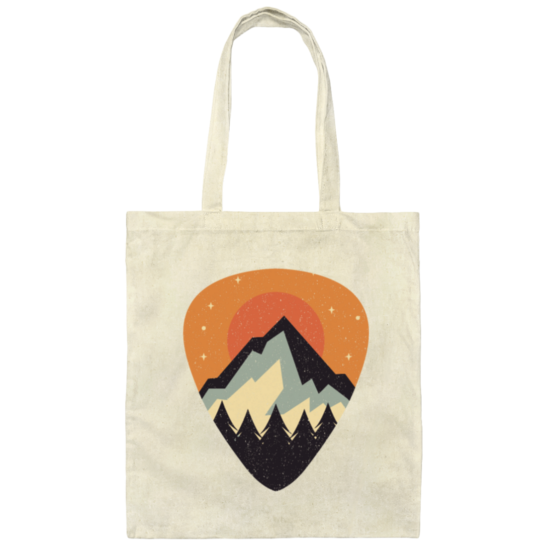 Vintage Music Guitar Pick String Instrument Gift Canvas Tote Bag