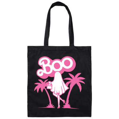 Maliboo, Ghost Boo, Ghost Pink, Pinky Ghost, Woman Boo Canvas Tote Bag