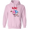 Cute Gnome, Gnome Couple, Gnome Ride A Bike With Love, Valentine's Day, Trendy Valentine Pullover Hoodie