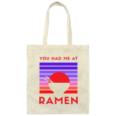 Love Ramen Noodle Abstract, Retro Feeling Hungry, Ramen Lover Canvas Tote Bag