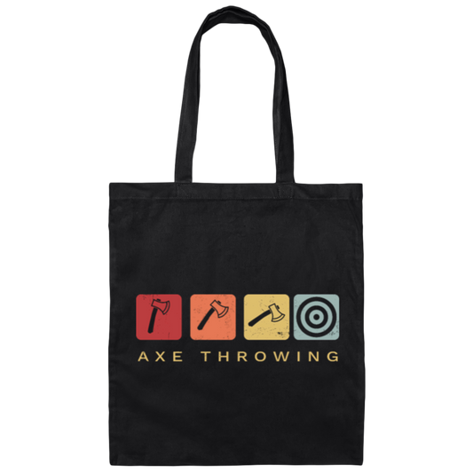 Retro Axe Throwing Target Vintage Cool sport Axe Throwing Canvas Tote Bag