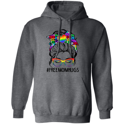 Freemomhugs, Freehug, Messy Buns, Lgbt Pride, Lgbt Pullover Hoodie