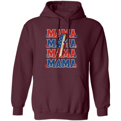 Mama American, Flash American, Peace And Star American Pullover Hoodie