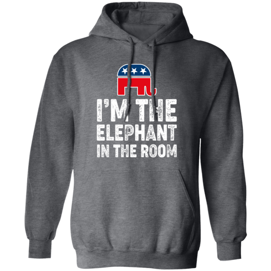 I Am The Elephant In The Room, Republican, American Love Gift, Elephant Lover Pullover Hoodie