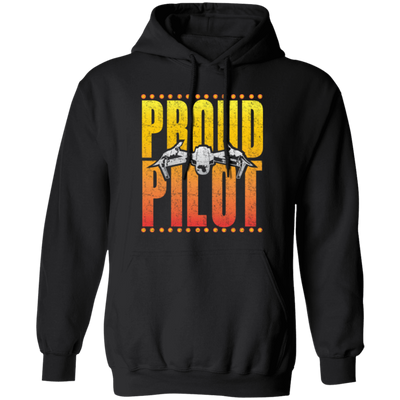 Drone Pilot, Flight Multicopter, Proud Of Pilot, Retro Airplane Love Gift Pullover Hoodie