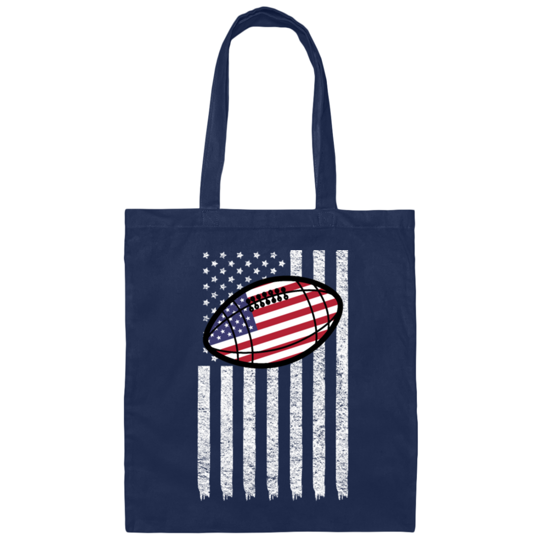 Baseball Lover America Flag Retro Baseball Canvas Tote Bag