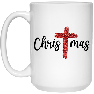 Red Glitter Christmas, Red Christian, Pastor Gift, Merry Christmas, Trendy Chrismas White Mug