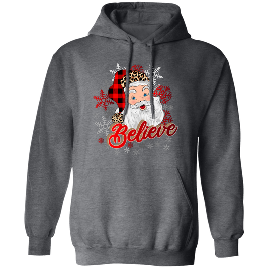 I Believe In You, Christmas Snowflake, Santa Claus, Merry Christmas, Trendy Christmas Pullover Hoodie