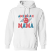 Mama American, Groovy Mama, Retro Mama, Smile Icon Pullover Hoodie