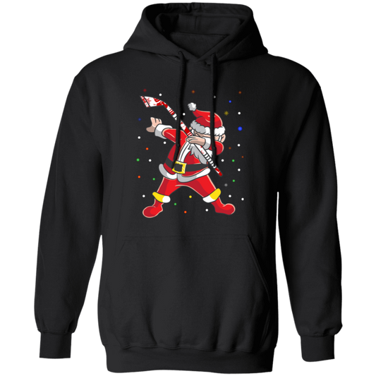 Dabbing Santa, Santa Claus, Sant Play Hockey, Merry Christmas, Trendy Christmas Pullover Hoodie