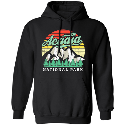 Acadia National Park, Retro Acadia, National Park Gift, Acadia Lover Pullover Hoodie