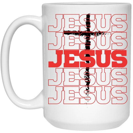 Jesus, Christian, The Cross, Cross Of Christ White Mug