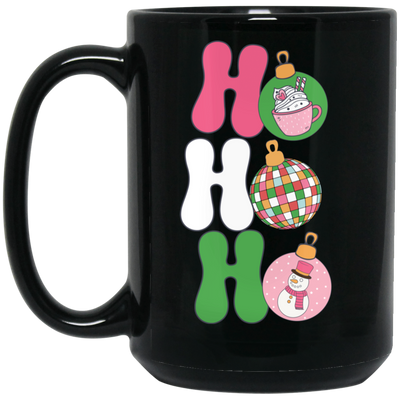 Ho Ho Ho, Funny Santa, Funny Christmas, Love Christmas Black Mug