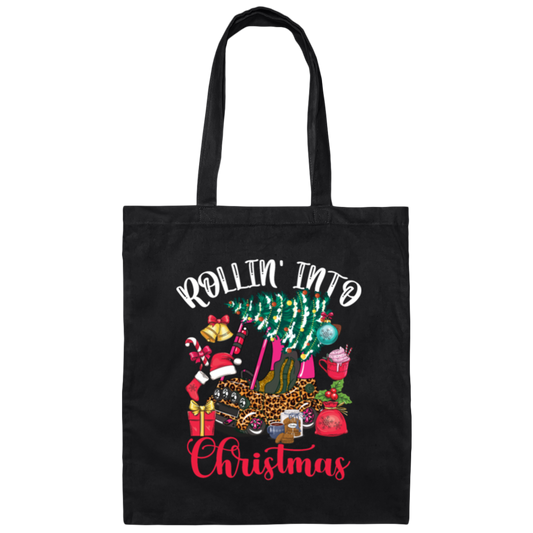 Rollin Into Christmas Little Tikes, Love Xmas Season, Christmas Gift Canvas Tote Bag