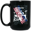 Born To Play Drums, Music Is The Best, Love Drum, Drummer Gift Black Mug