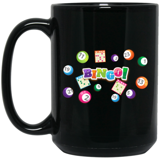 Bingo Ticket, Win The Lottery Ticket, Love This Game Black Mug