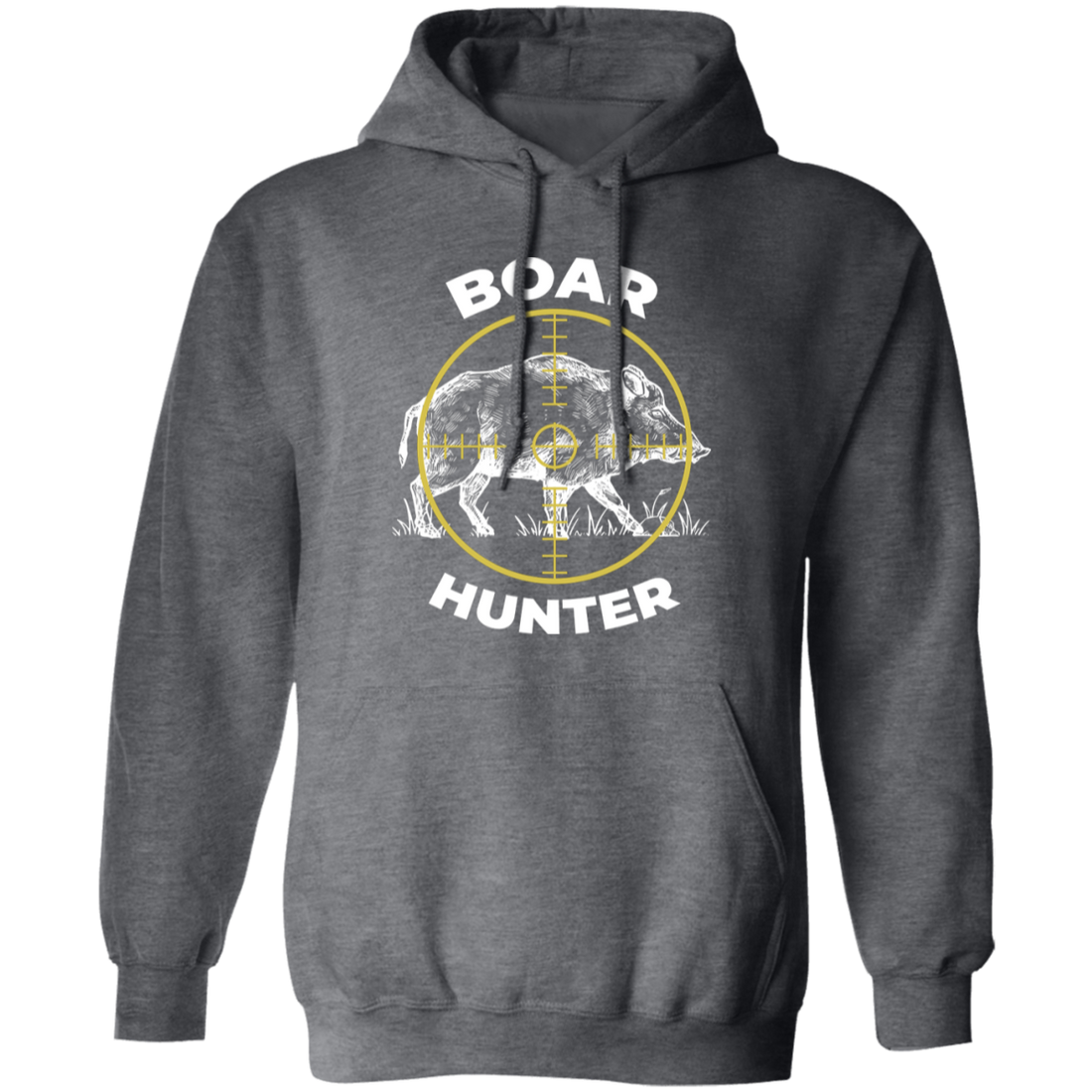 Boar Hunter, Wild Animal Hunter, Boar Lover, Retro Boar Pullover Hoodie