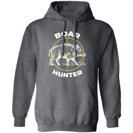 Boar Hunter, Wild Animal Hunter, Boar Lover, Retro Boar Pullover Hoodie