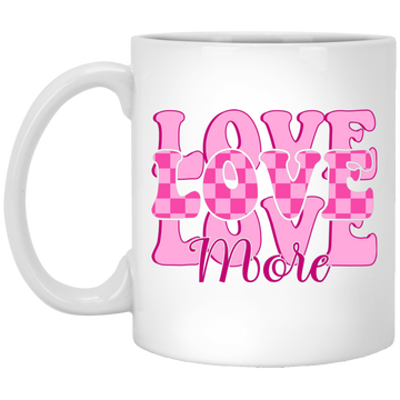 Love More, Groovy Valentine, Groovy Love, My Best Love, Valentine's Day, Trendy Valentine White Mug