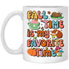 Fall Time Is My Favorite Time, Thanksgiving Holiday White Mug