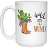 Wild As A Wind, Cowboy Template, Cactus Cowboy White Mug