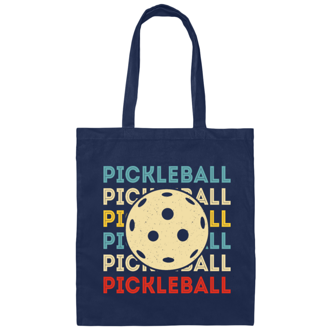 Retro Pickleball, Love Pickleball, Ball Sport Love Gift, Eat Sleep Pickleball Repeat Canvas Tote Bag