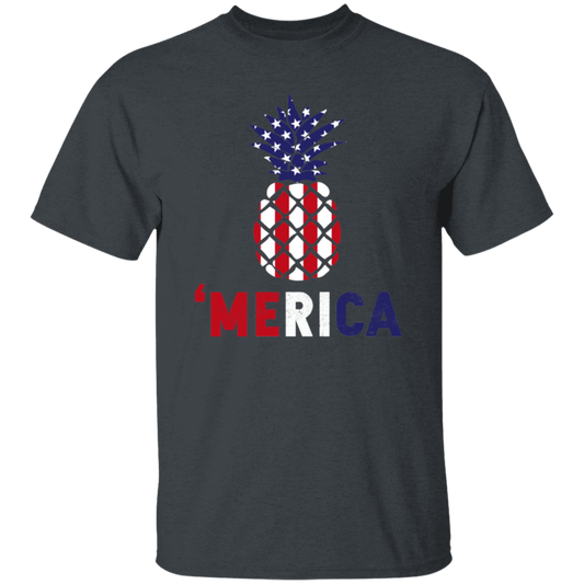 Pineapple America, American Flag, 4th July Anniversity, Pineapple Gift Unisex T-Shirt