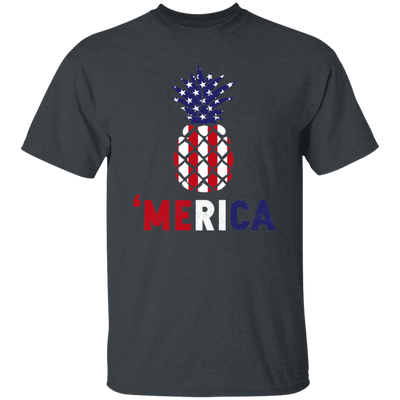 Pineapple America, American Flag, 4th July Anniversity, Pineapple Gift Unisex T-Shirt