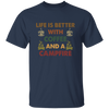 Vintage Coffee And A Campfire Coffee, Life Is Better Unisex T-Shirt