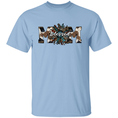 Blessed Mom, Leopard Mom, Mother_s Day Gifts, Mama Sunflower Unisex T-Shirt