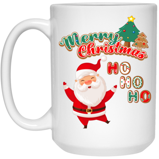 Merry Christmas, Ho Ho Ho, Love Christmas White Mug