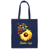 Nurse Gift, Nurse Life Sunflower, Cute Nurse Gift, Love My Nurse Life Canvas Tote Bag