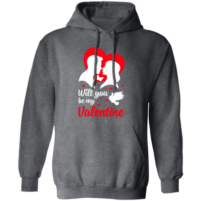 Will You Be My Valentine, Couple Is In Love, Kissing Couple, Valentine's Day, Trendy Valentine Pullover Hoodie