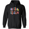 Cozy Season, Fall, Autumn, Groovy Fall Season Pullover Hoodie