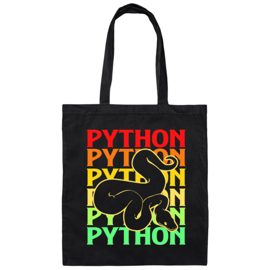 Boa Constrictor, Venom Ball, Python Snake, Reptile Colorful Snake Canvas Tote Bag