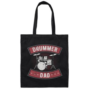Drummer Dad, Drums Drumming Gift, Drummer Gift Idea Canvas Tote Bag