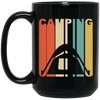 Camping Graphic Vintage, Gift For Camping Lover, Hiking Lover Retro Style Black Mug