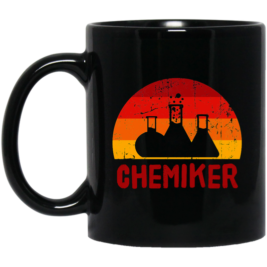 Chemistry Best Gift, Chemistry Science, Chemiker Gift, Retro Chemistry Black Mug