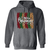 Plaid Pattern, Retro Christmas, Leopard Christmas, Merry Christmas, Trendy Christmas Pullover Hoodie