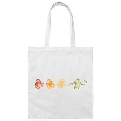 Evolution Of American Football. Retro Football Lover Gift Canvas Tote Bag