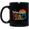 Vintage 1980, 1980 Birthday, 1980 Limited Edition, 1980 Retro Black Mug