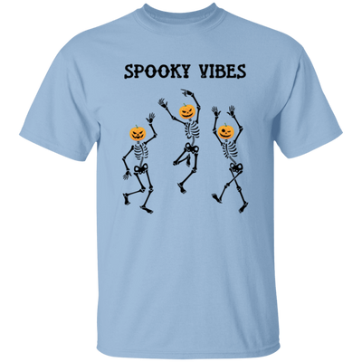 Spooky Vibes, Dancing Skeleton, Happy Halloween Unisex T-Shirt