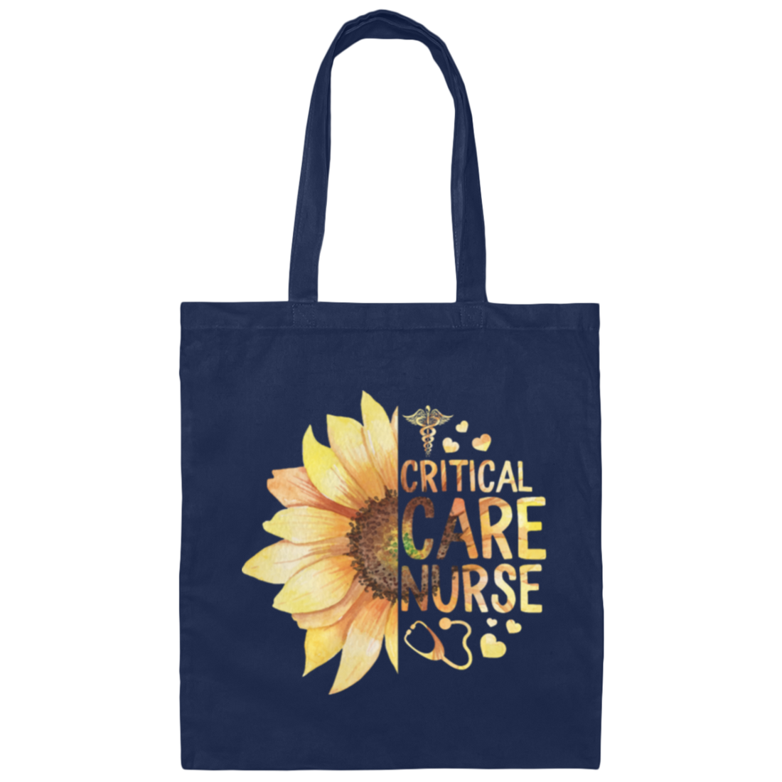 Love Sunflowers Critical Care Nurse Love Nurse Canvas Tote Bag