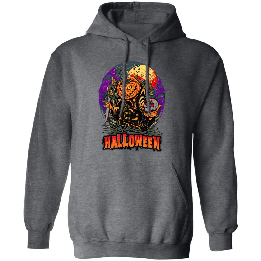 Halloween Holiday, Pumpkin Halloween, Horror Halloween Pullover Hoodie