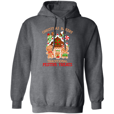 Christmas Bakery, Traditional Festive Treats, Gingerbread Family, Merry Christmas, Trendy Christmas Pullover Hoodie