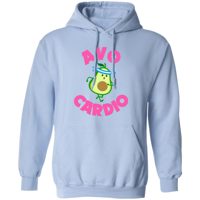 Avo-cardio, Avocado, Funny Avocado, Pink Avocado Do Cardio Pullover Hoodie