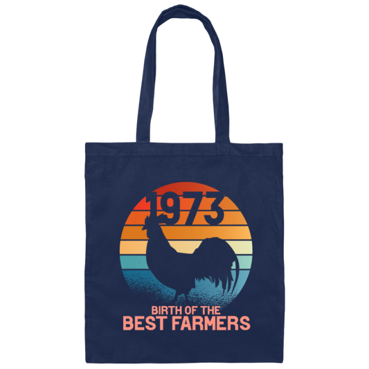 1973 Birthday Farmer Gift Present Farm Agriculture Canvas Tote Bag