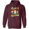 Spooky Season, Spooky Mushroom, Groovy Mushroom Pullover Hoodie