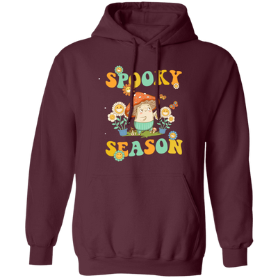 Spooky Season, Spooky Mushroom, Groovy Mushroom Pullover Hoodie